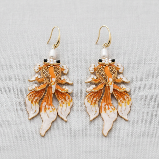 Koi Fish Hook Earrings