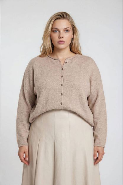 Piper Cardigan | Light Mocha | Extended