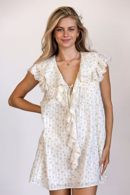 Ever After Mini Dress | Blue Floral