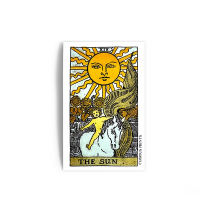 Vintage The Sun Tarot Sticker