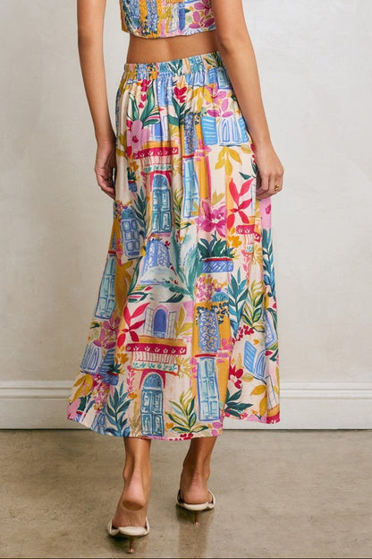 Mykonos Market Midi Skirt