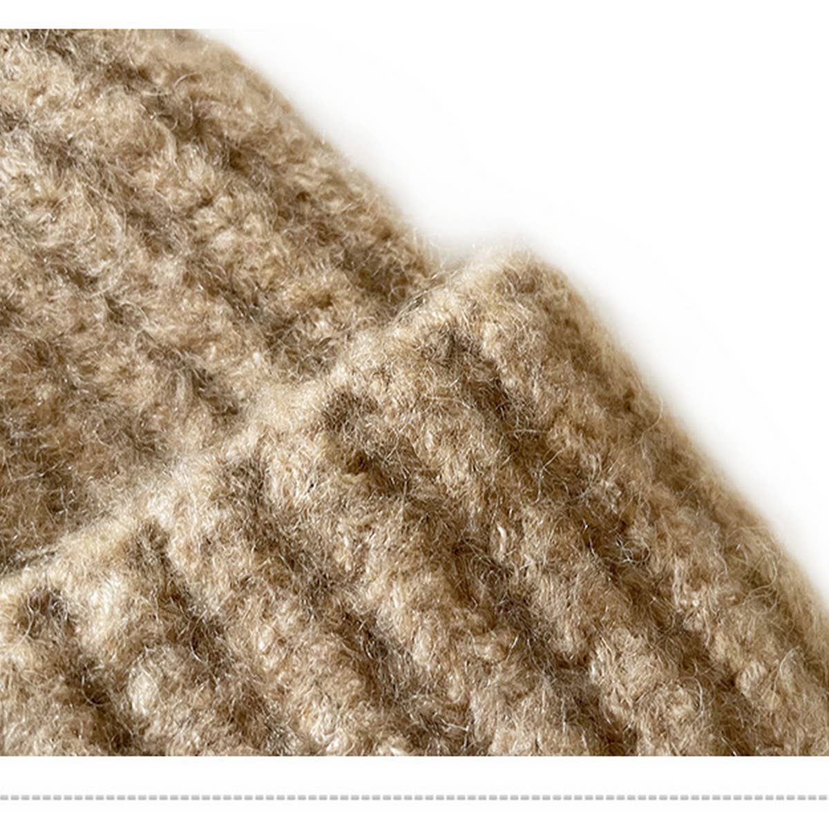 Solid Knit Beanie | Beige