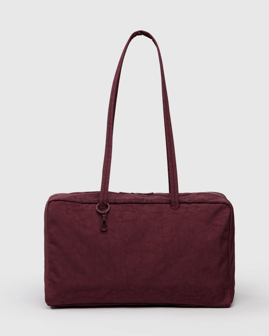 Medium Nylon Bowler Bag | Mahogany