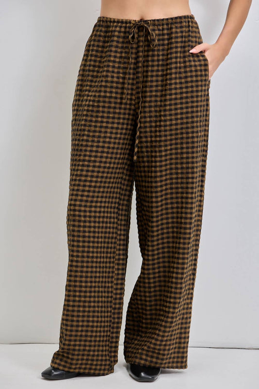 Autumn Crush Plaid Pants | Mocha | Extended