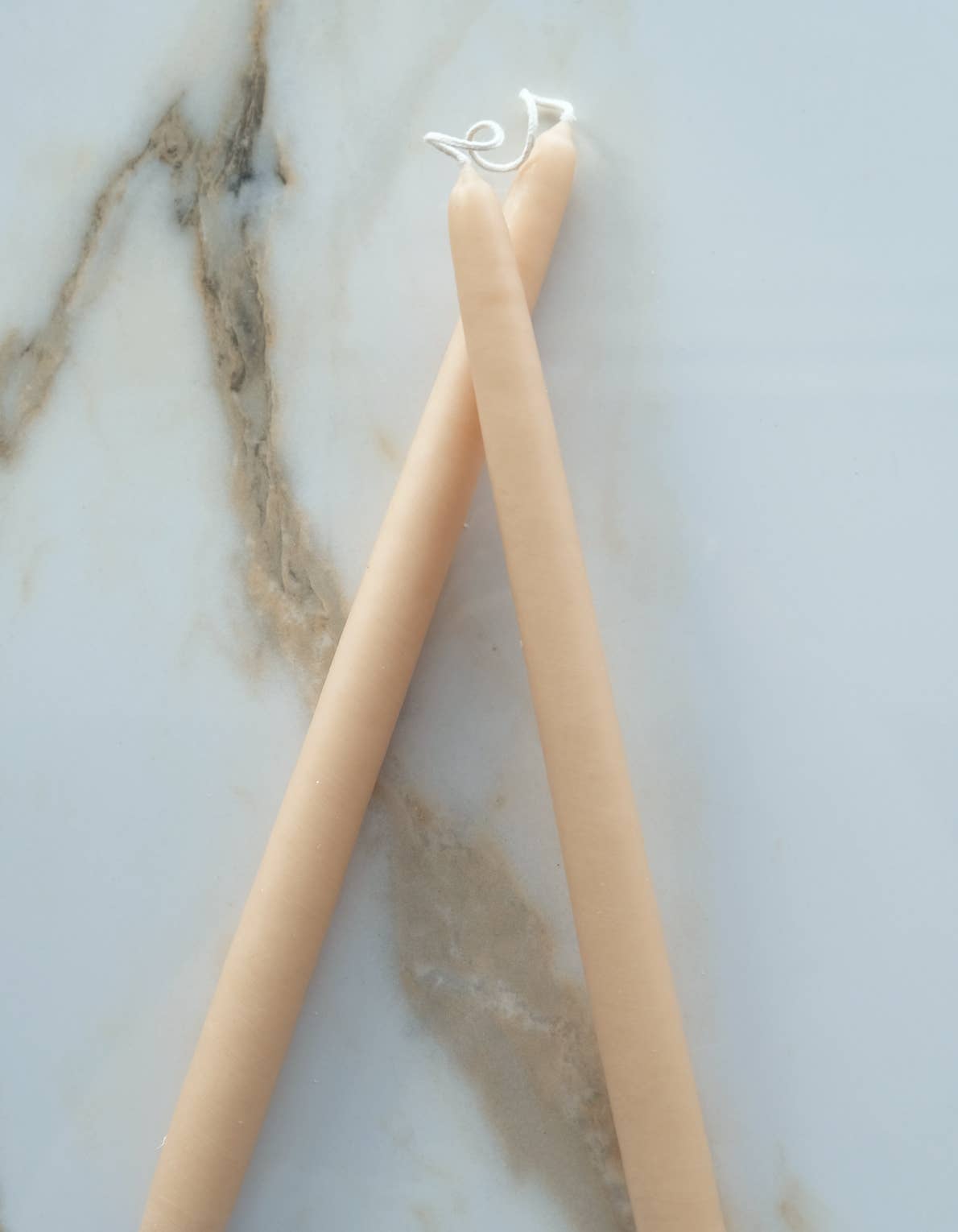 Hand-Dipped Taper Candles | Oatmeal