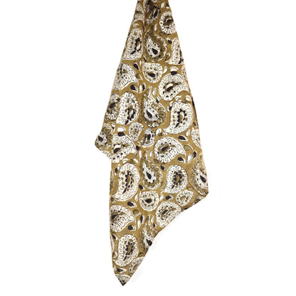 Kalamkari Cotton Bandana | Emerald Wine