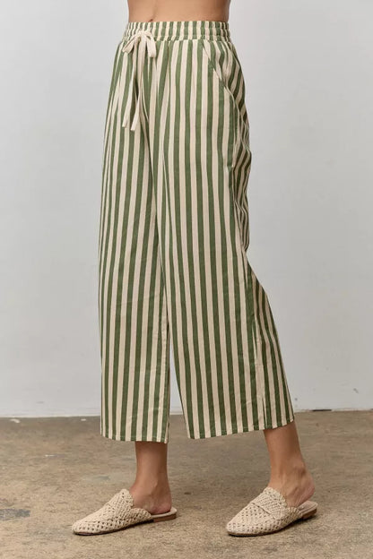 Extra Dirty Stripe Pants | Green