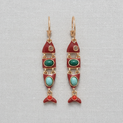 Fish Hook Tassel Earrings