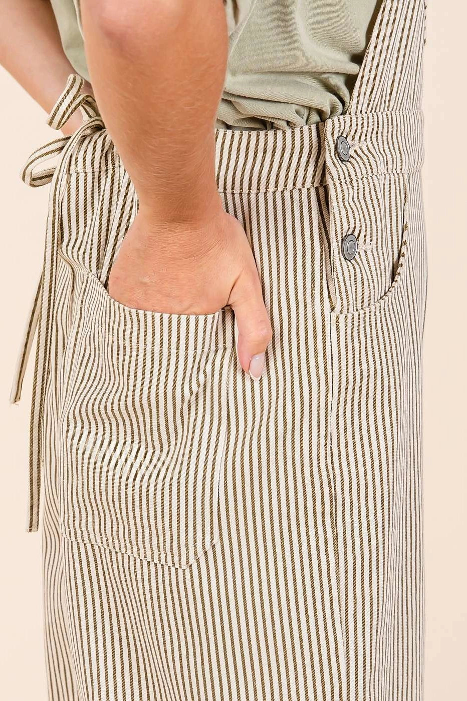 Aster Striped Overalls