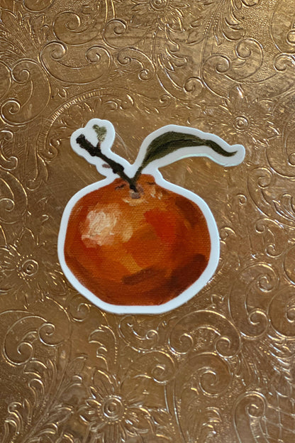 Mandarin Orange 3" Die Cut Sticker