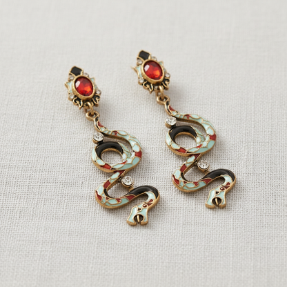 Colorful Twisted Snake Earrings
