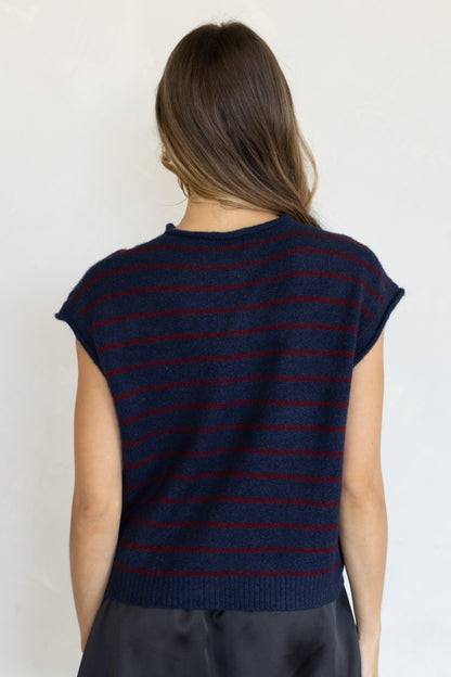 Piper Vest Cardigan | Navy