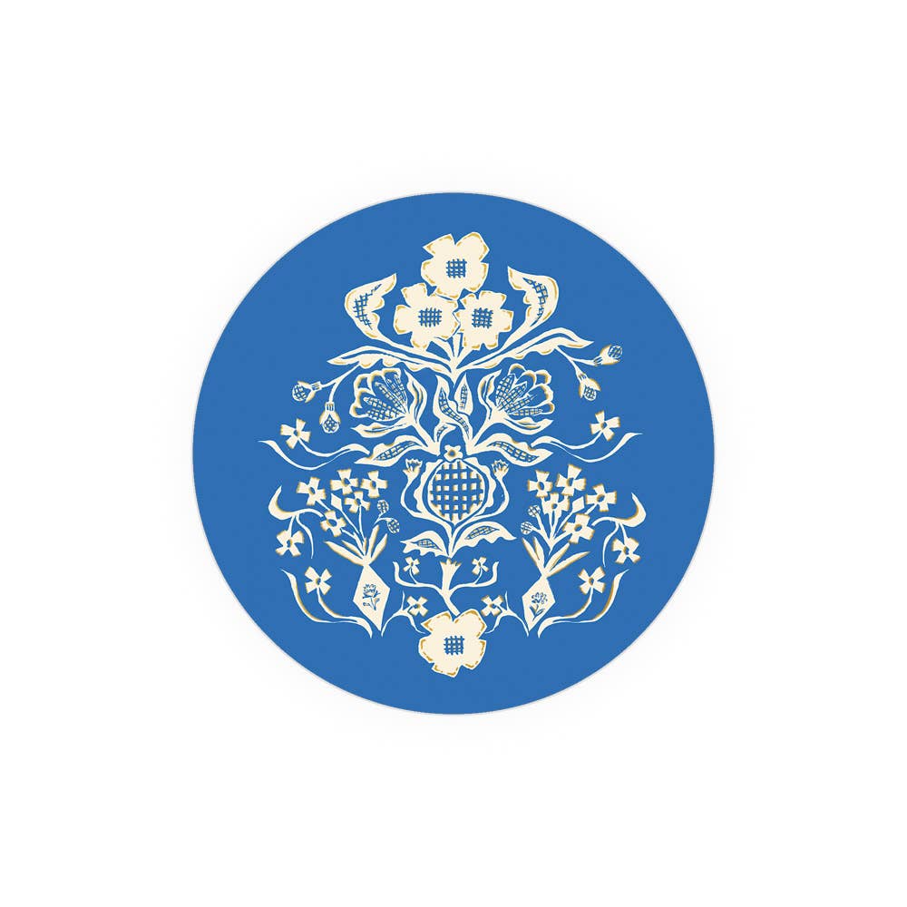 Blue Flower Bouquet Coaster