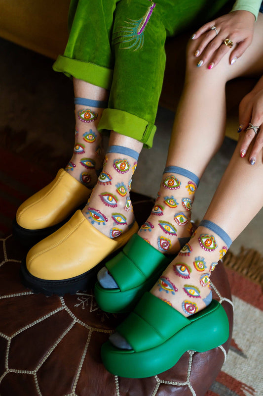 Evil Eye Sheer Socks