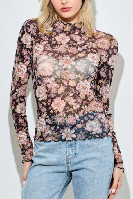 Midnight Gardens Mesh Top