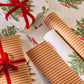 Christmas Tree Toffee Stripe Double Sided Gift Wrap | Roll of 3 Sheets