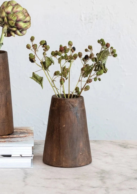 Reclaimed Wood Vase | Small