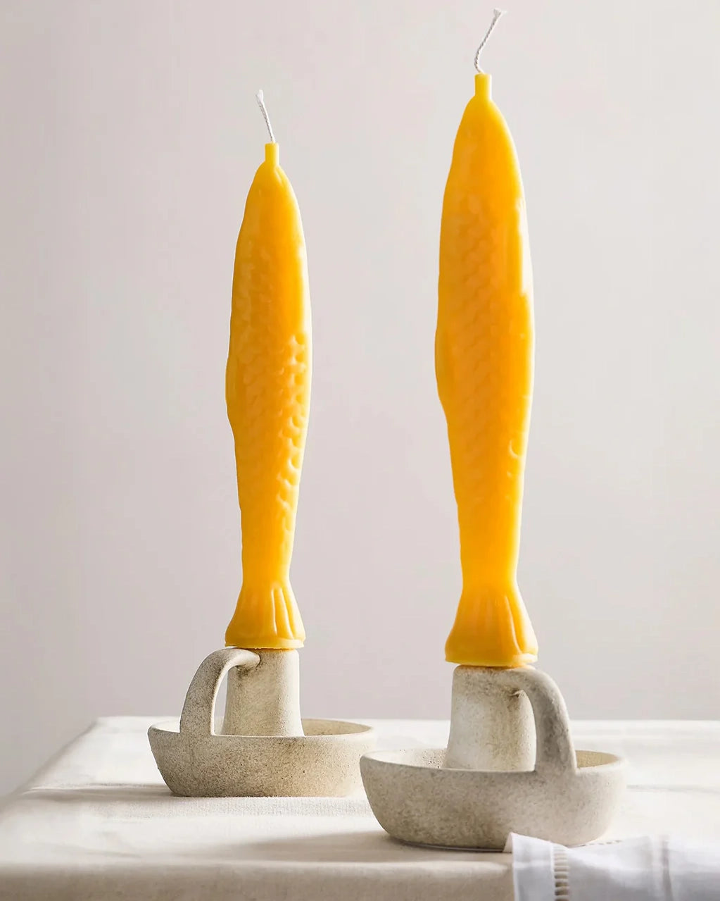 Fish Sticks | Beeswax Fish Shaped Taper Candles