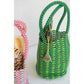 Two-Tone Acrylic Beaded Handbag