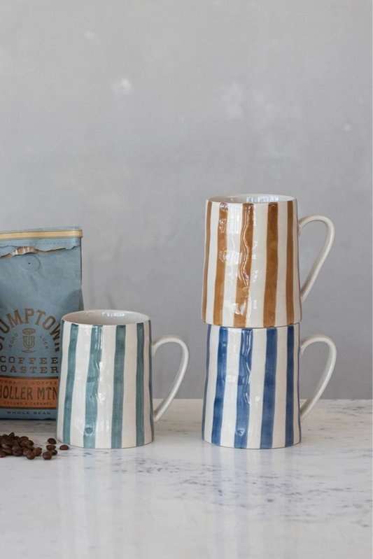 Hand-Painted Stripe Mug | Assorted