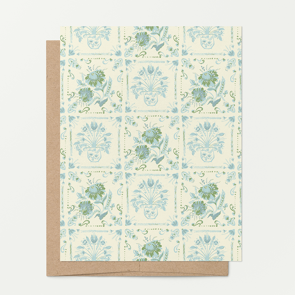 Capri Painted Tiles Art Card