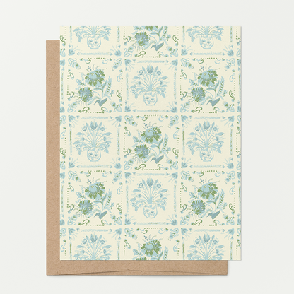 Capri Painted Tiles Art Card
