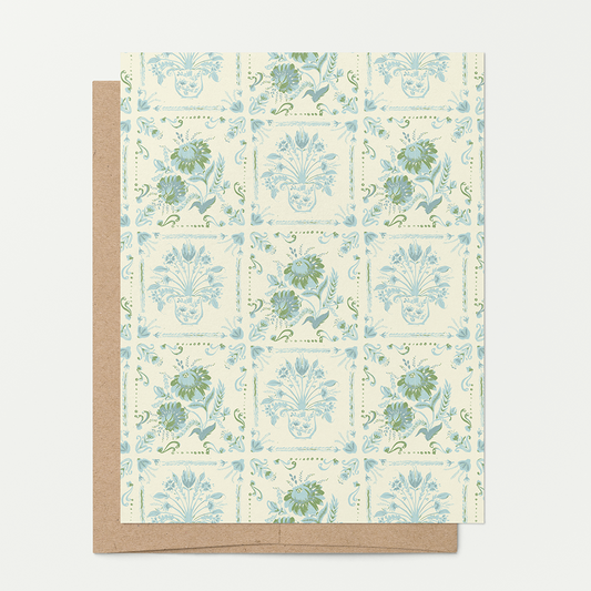 Capri Painted Tiles Art Card
