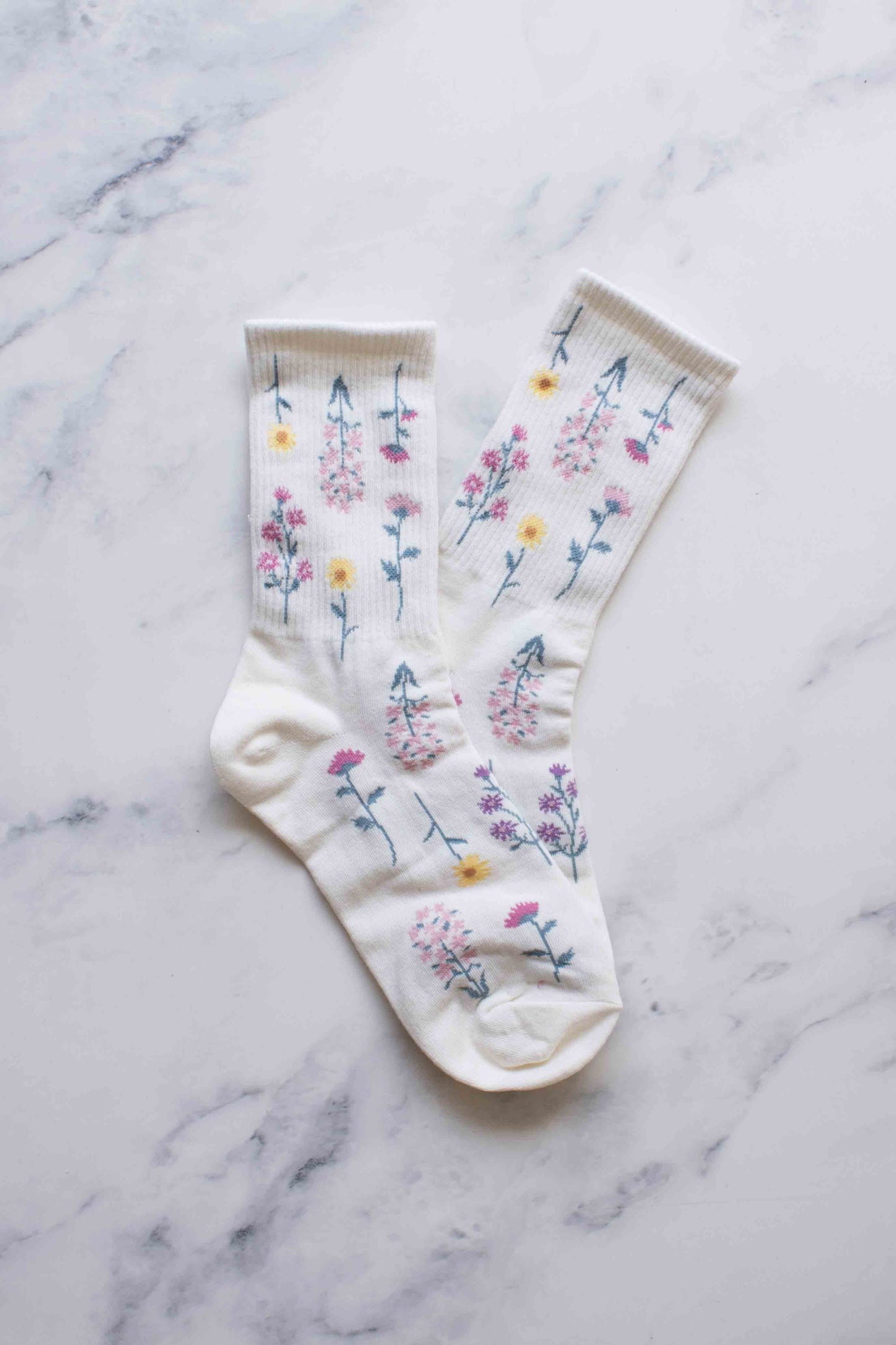 Botanical Garden Socks | Cream
