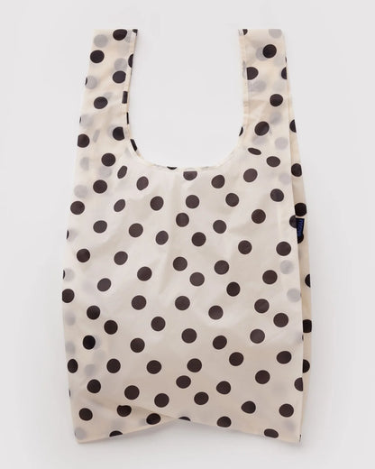 Big BAGGU | Cream and Black Polka Dot