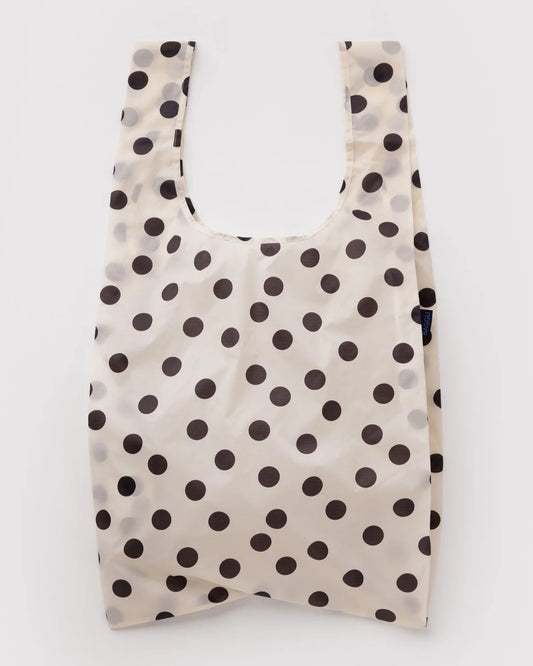 Big BAGGU | Cream and Black Polka Dot