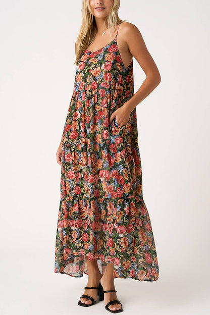 Sun Flare Floral Maxi Dress