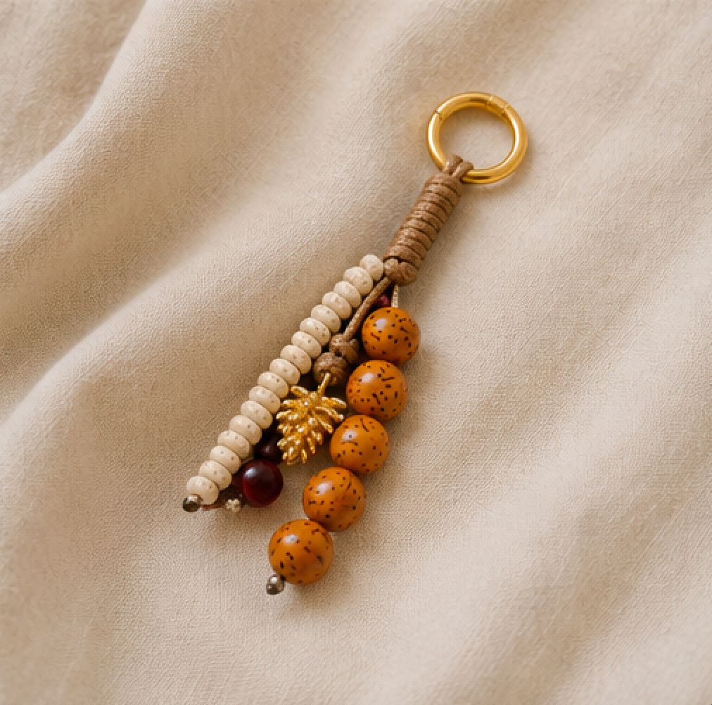 Bead Charm Keychain | Acorn Bead