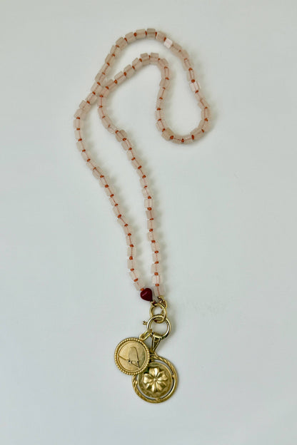 Stella Necklace | Peach Aventurine