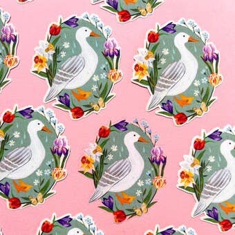 Spring Duck Clear Sticker