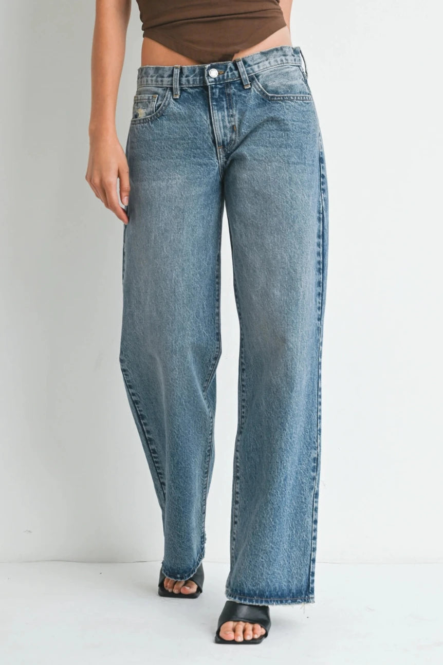 Low Rise Slouchy Denim | Medium Wash