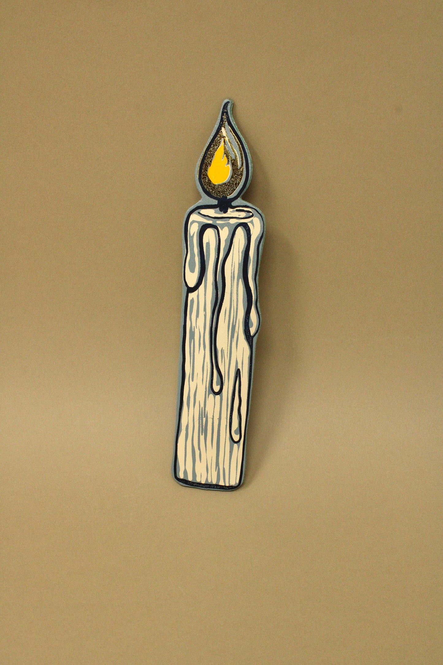 Candle Bookmark: Pale Pink