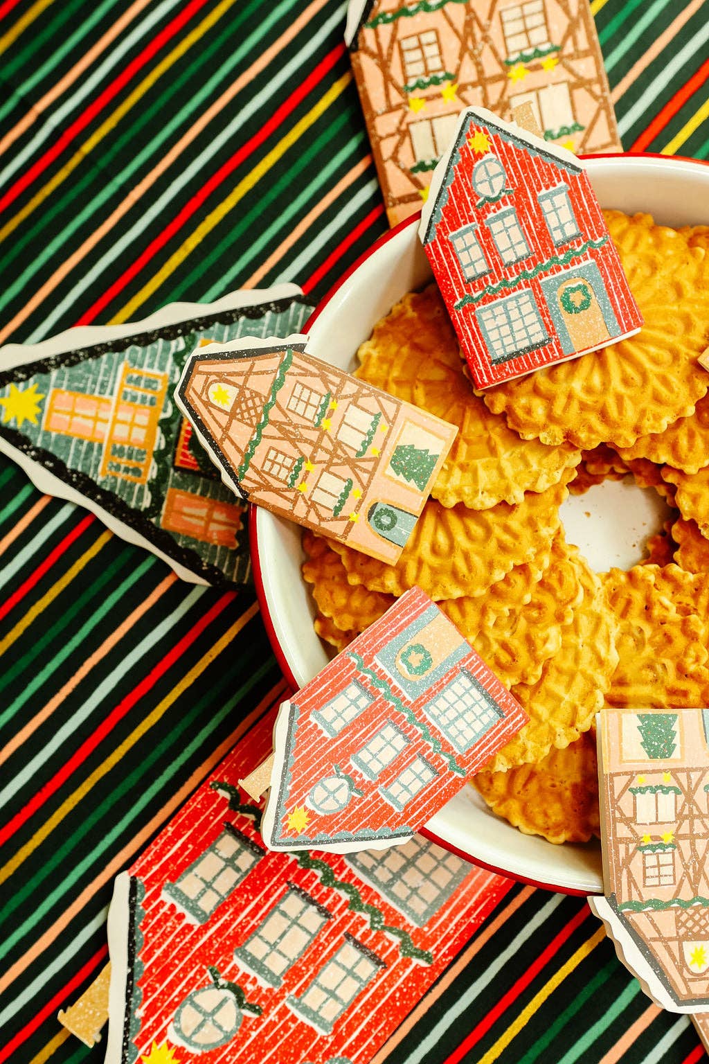 Red Cottage Die Cut Card