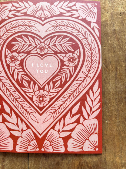 I Love You Heart Card
