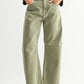High Rise Barrel Leg Denim | Vintage Olive