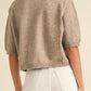 Short Sleeve Sweater Top | Latte