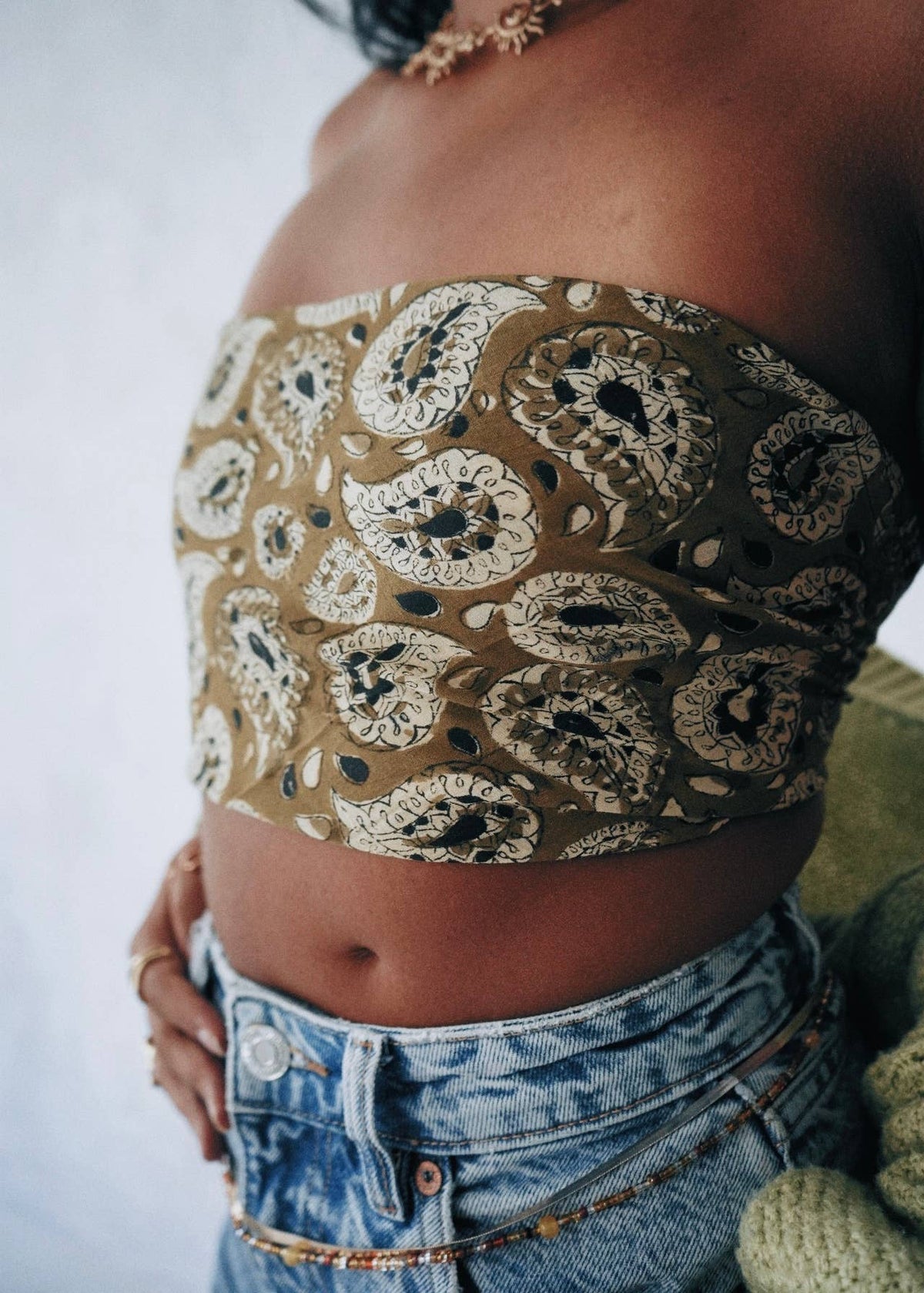 Kalamkari Cotton Bandana | Emerald Wine