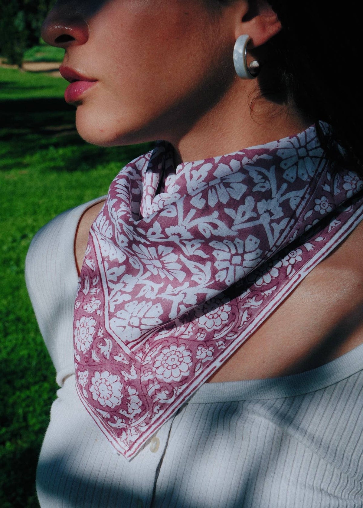 Block Printed Cotton Bandana |  Plum Mithai
