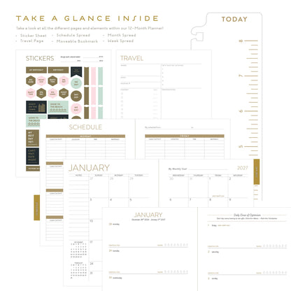 2027 Happy Days 12 Month Planner