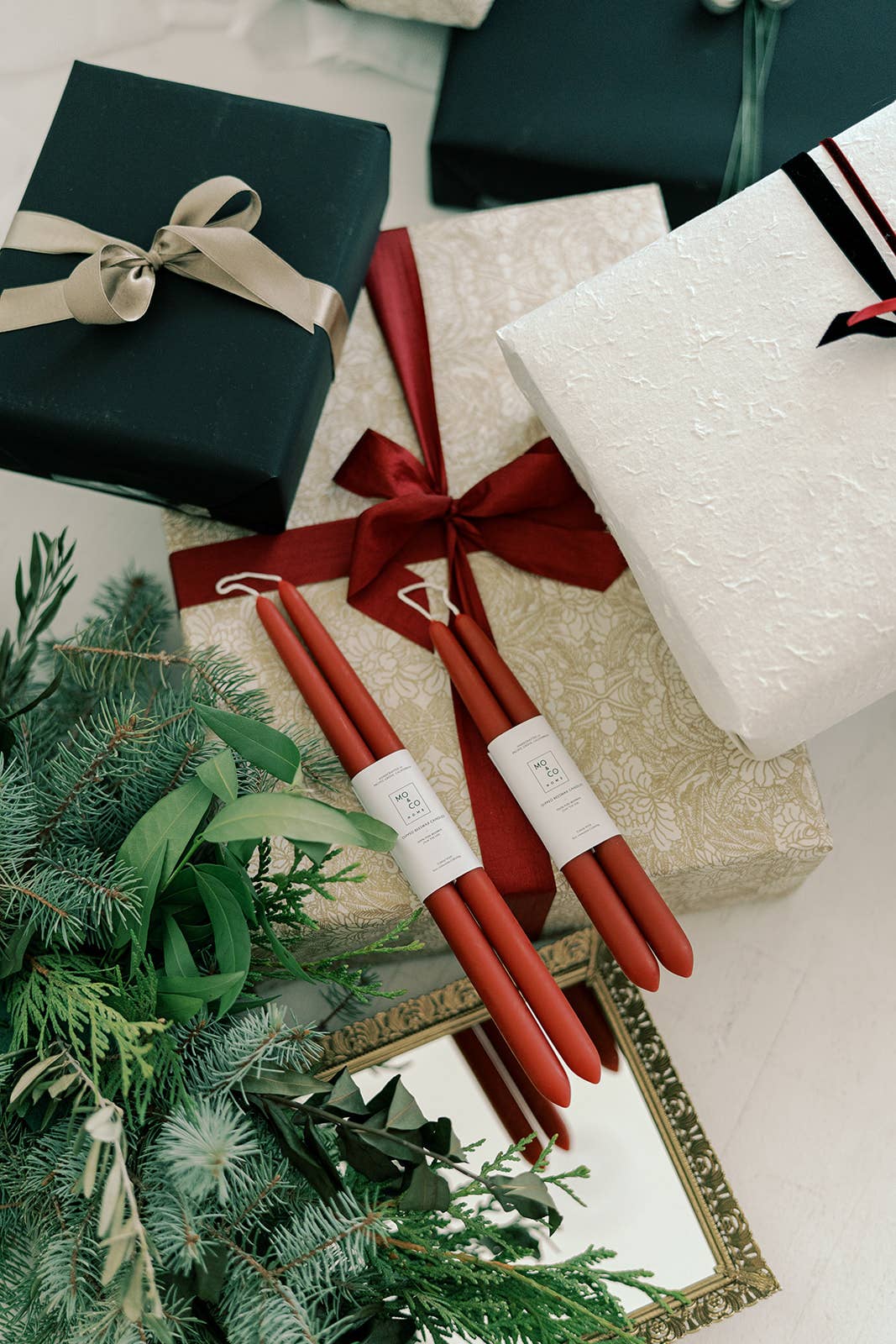 Beeswax Dipped Candles | Berry Red