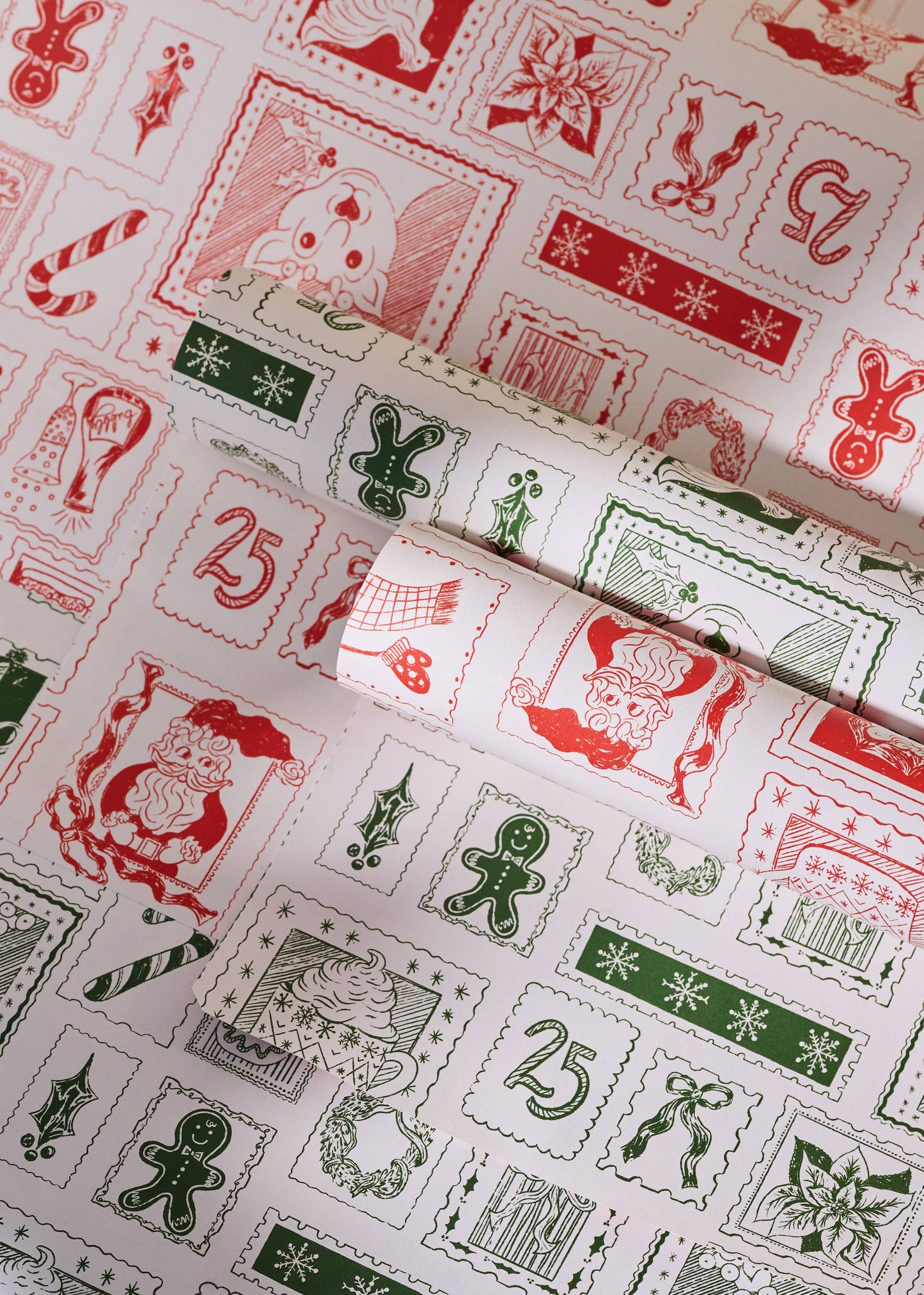 North Pole Post Double Sided Gift Wrap | Roll of 3 Sheets