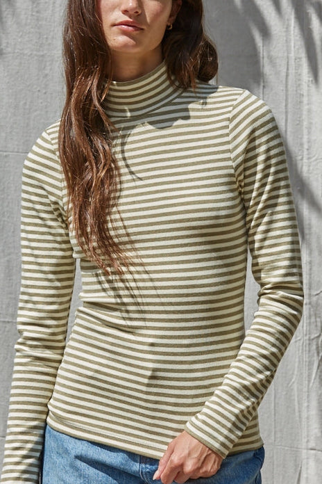 Lexi Stripe Turtleneck Top