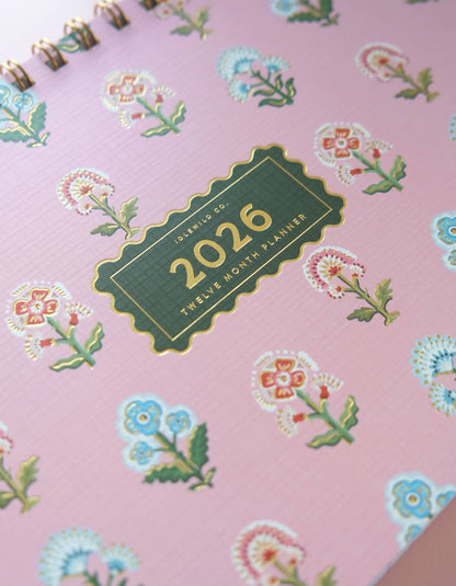 2026 Desktop Planner | Block Print Floral