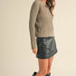 Metallic Ribbed Sweater Shirt