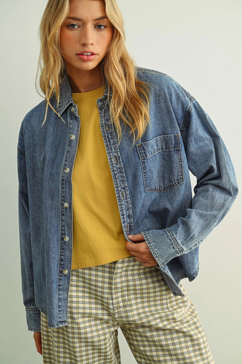 Moody Blue Denim Shacket