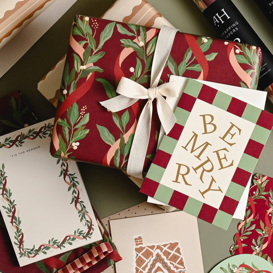 Ribbon Laurel Wrap | Roll of 3 Sheets